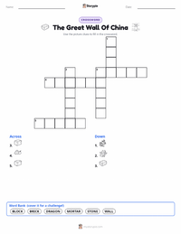 The Great Wall Of China printable worksheet preview