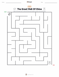 The Great Wall Of China printable worksheet preview