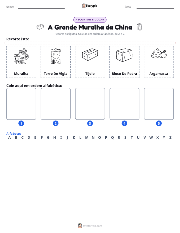 Recortar & Colar Alfabeto