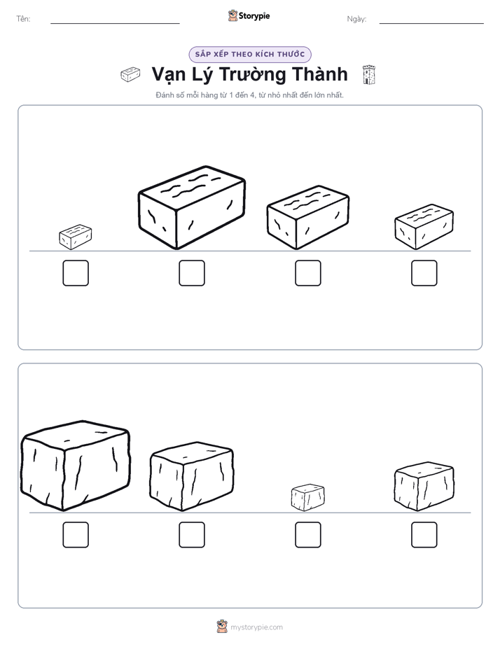 Thứ Tự Kích Thước