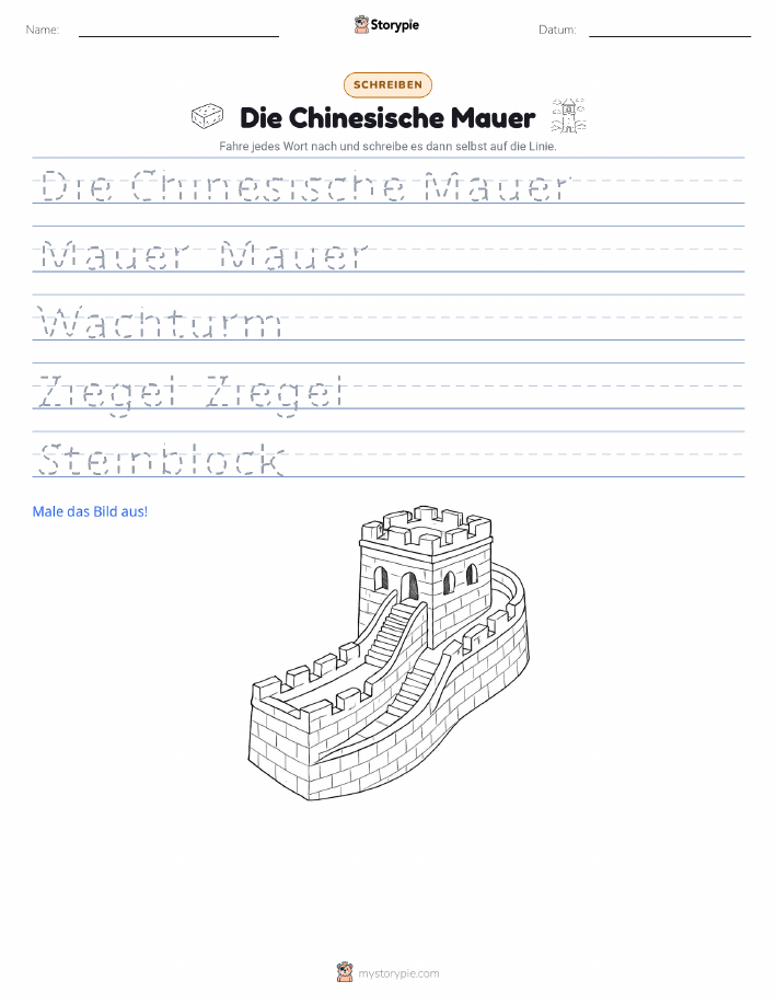Schreibübung