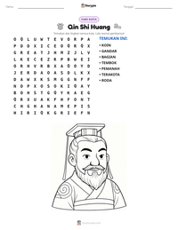 Prabaca lembar kerja cetak Qin Shi Huang