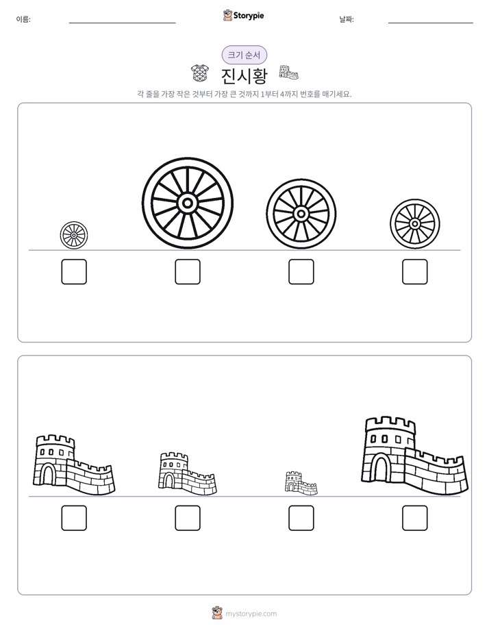 크기 순서