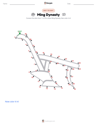 Ming Dynasty printable worksheet preview