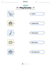 Ming Dynasty printable worksheet for kids