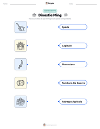 Anteprima della scheda stampabile di Dinastia Ming