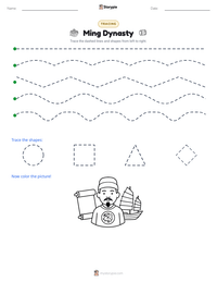 Ming Dynasty printable worksheet preview