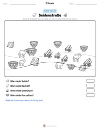 Seidenstraße druckbare Arbeitsblatt Vorschau