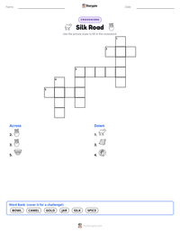 Silk Road printable worksheet preview