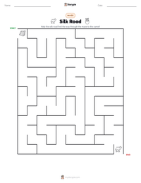 Silk Road printable worksheet preview