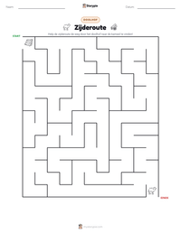 Zijderoute afdrukbare werkblad voorbeeld
