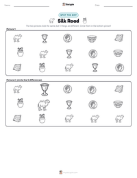 Silk Road printable worksheet preview