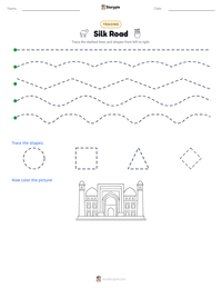 Silk Road printable worksheet preview