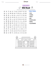 Silk Road printable worksheet preview