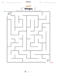 Xiongnu afdrukbare werkblad voorbeeld
