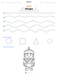 Xiongnu printable worksheet preview