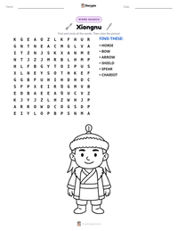 Xiongnu printable worksheet preview