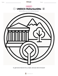 UNESCO-Welterbestätte druckbare Arbeitsblatt Vorschau