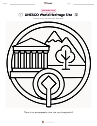 UNESCO World Heritage Site printable worksheet preview