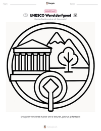 UNESCO Werelderfgoed afdrukbare werkblad voorbeeld