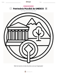 Prévia da folha de atividades imprimível Património Mundial da UNESCO