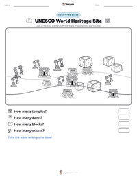UNESCO World Heritage Site printable worksheet preview