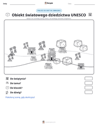 Podgląd drukowalnego arkusza ćwiczeń Obiekt światowego dziedzictwa UNESCO