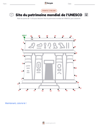 Aperçu de la feuille de travail imprimable Site du patrimoine mondial de l'UNESCO