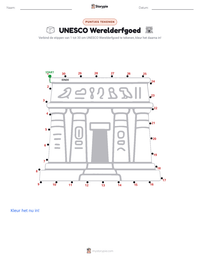 UNESCO Werelderfgoed afdrukbare werkblad voorbeeld