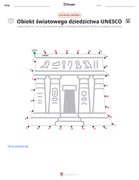 Podgląd drukowalnego arkusza ćwiczeń Obiekt światowego dziedzictwa UNESCO