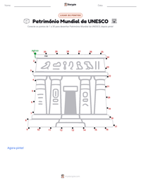 Prévia da folha de atividades imprimível Património Mundial da UNESCO