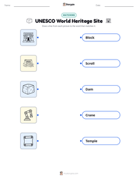 UNESCO World Heritage Site printable worksheet preview