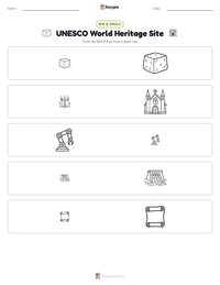 UNESCO World Heritage Site printable worksheet preview