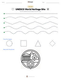 UNESCO World Heritage Site printable worksheet preview