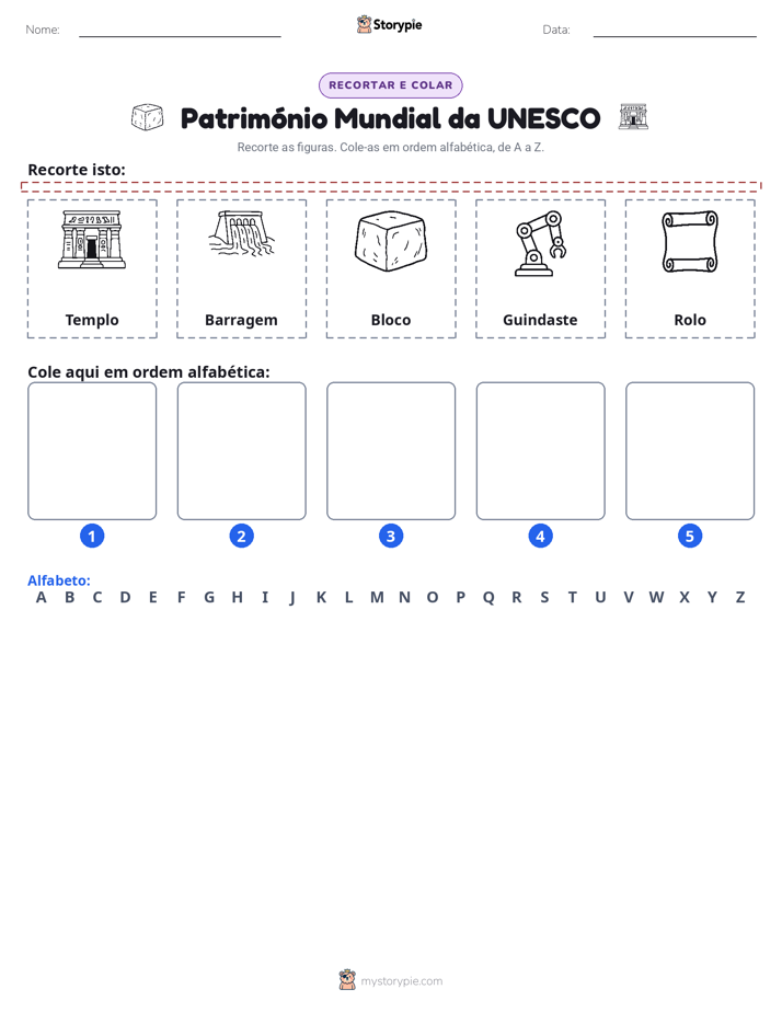 Recortar & Colar Alfabeto