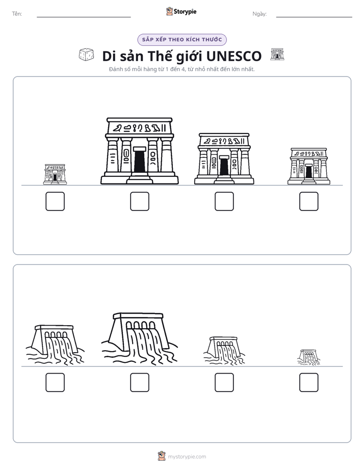 Thứ Tự Kích Thước
