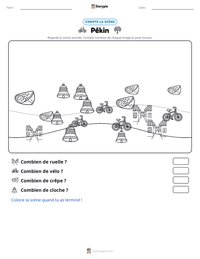 Aperçu de la feuille de travail imprimable Pékin
