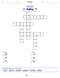 Beijing printable worksheet preview