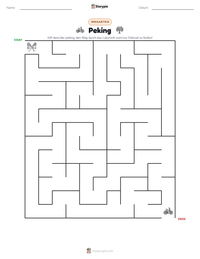 Peking druckbare Arbeitsblatt Vorschau