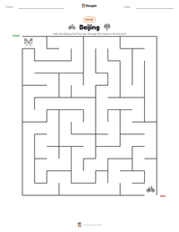 Beijing printable worksheet preview