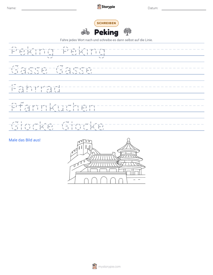Schreibübung