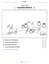 Leonardo da Vinci printable worksheet preview
