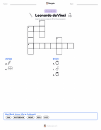 Leonardo da Vinci printable worksheet preview