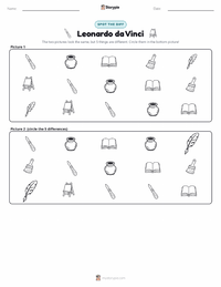 Leonardo da Vinci printable worksheet preview