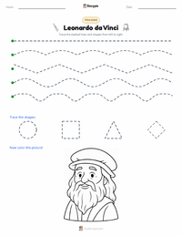 Leonardo da Vinci printable worksheet preview