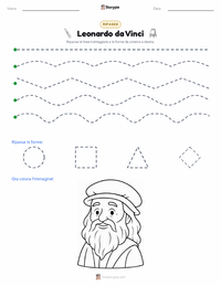 Anteprima della scheda stampabile di Leonardo da Vinci