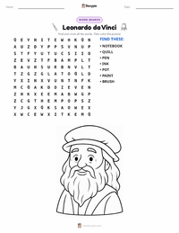 Leonardo da Vinci printable worksheet preview