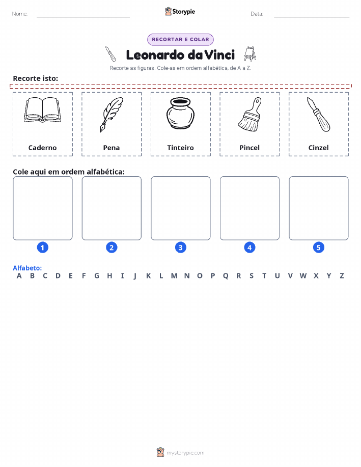 Recortar & Colar Alfabeto