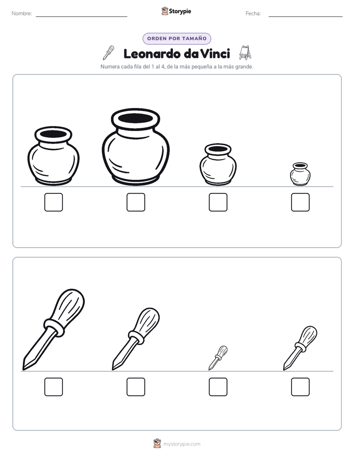 Orden de Tamaños