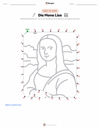 Die Mona Lisa druckbare Arbeitsblatt Vorschau